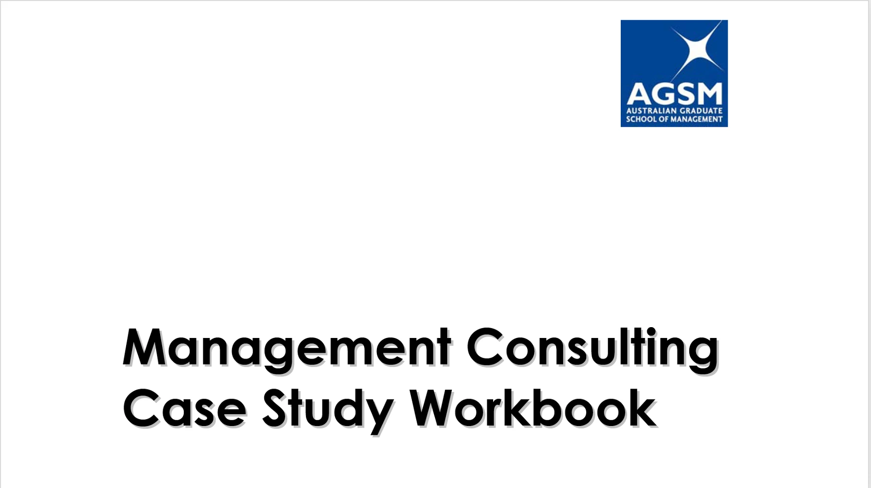 AGSM Casebook 2002