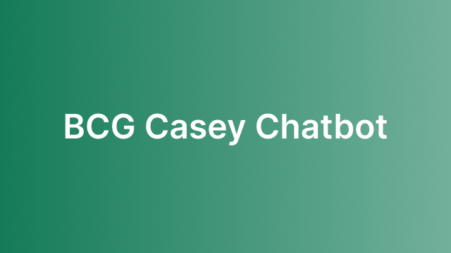 BCG Casey Chatbot Course Card