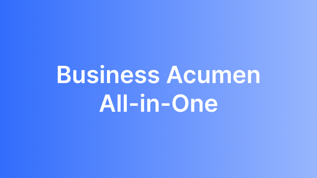 Business Acumen All-in-One