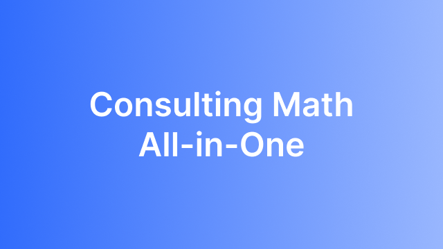 Consulting Math All-in-One