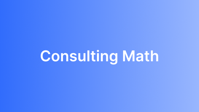 Consulting Math