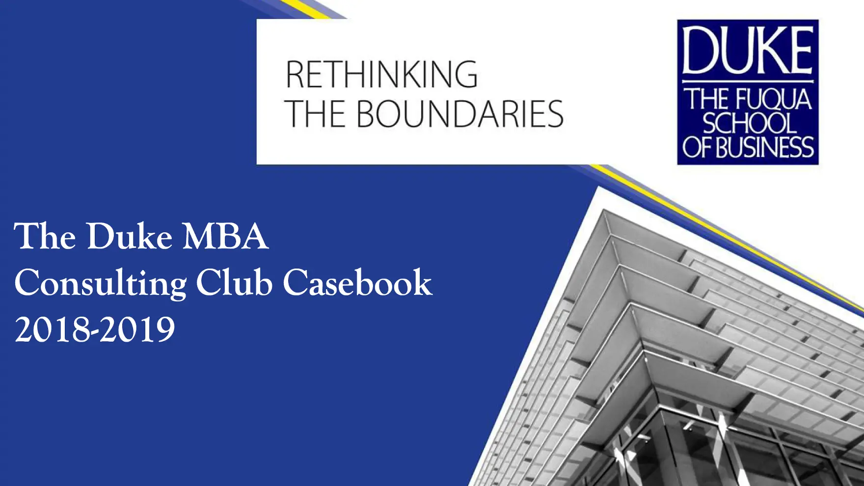 Duke Fuqua Casebook 2018-2019