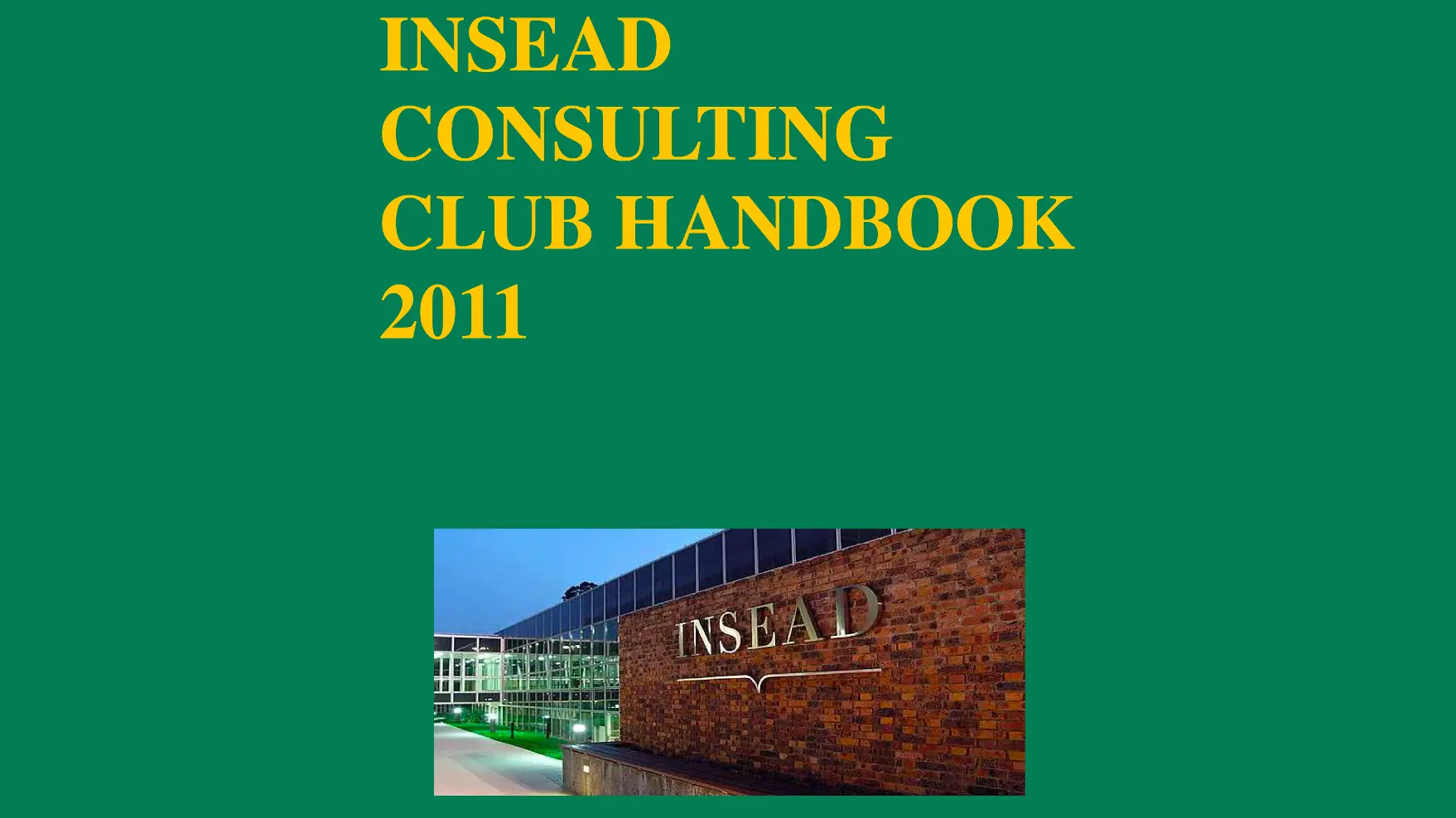 INSEAD Casebook 2011