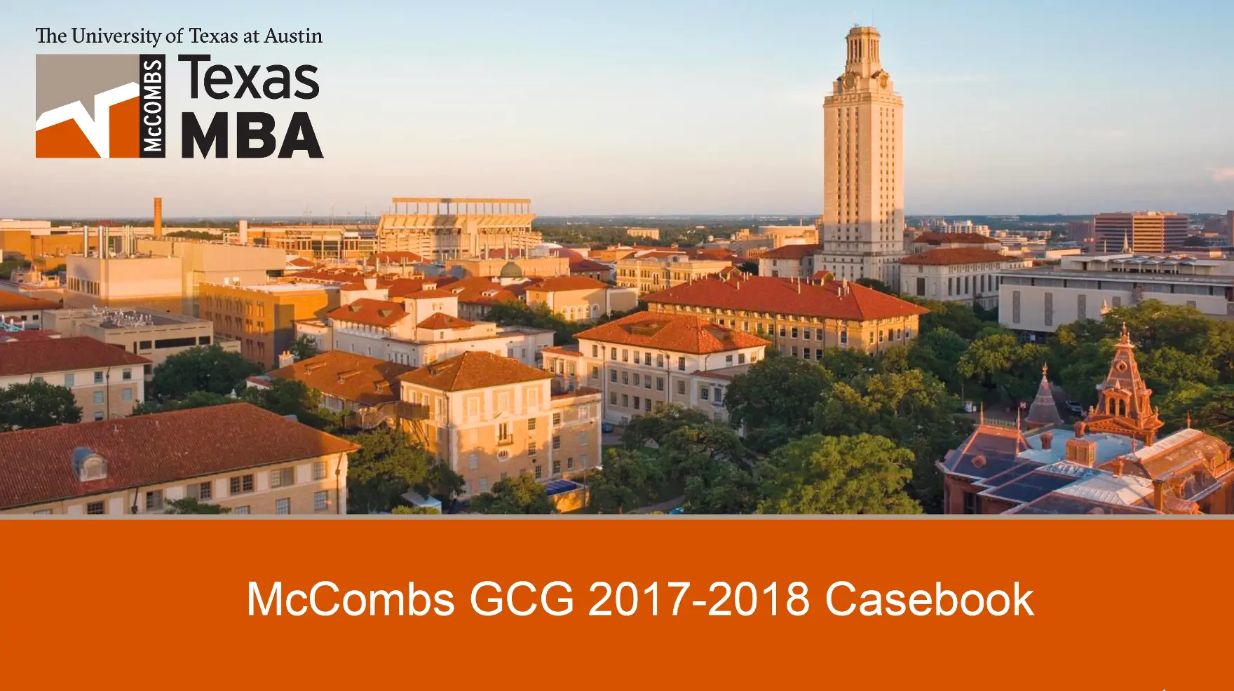 McCombs Casebook 2018