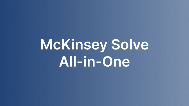 McKinsey Solve Game Course Card