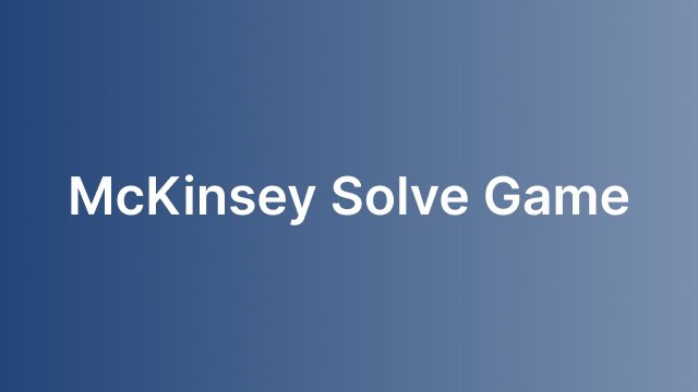 McKinsey Solve Game Course Card
