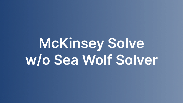 McKinsey Solve Game Course Card
