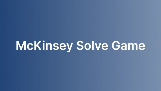 McKinsey Solve Game Course Card