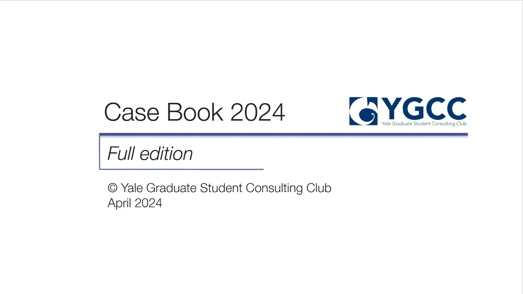 YGCC Casebook 2024