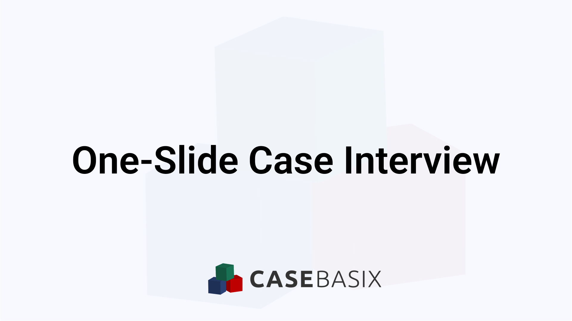 One Slider Example For Interview One-Slide Case Interview - Structuring Under Time Pressure